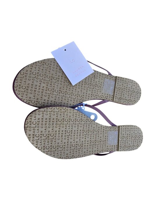 Lauren Conrad Honey Womens Sandals Size 9 Burgundy Vegan Leather New Without Box - Picture 4 of 5